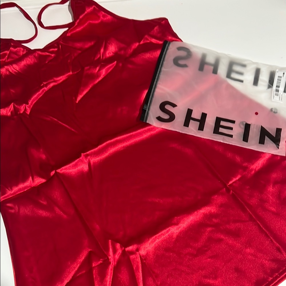 SHEIN Red Satin Nightgown ⭐️